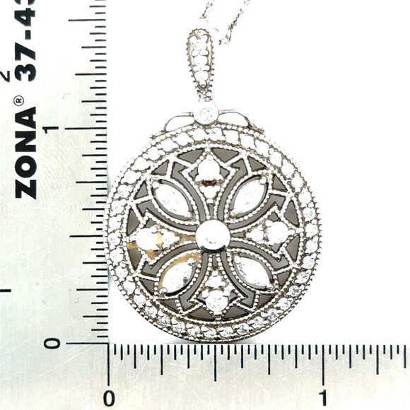 Art Deco Design 925 Silver Necklace - Picture 8 of 9